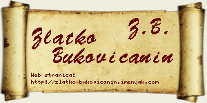 Zlatko Bukovičanin vizit kartica